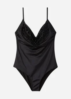 One-Piece Swimswuits^Calzedonia Lightly Padded Swimsuit Taipei 702C - Black Crystals