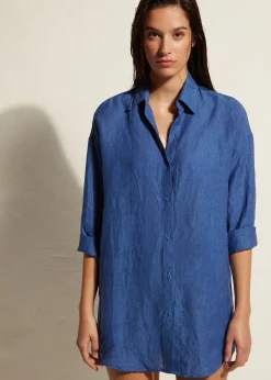 Beachwear^Calzedonia Linen Shirt 504C - Midnight Blue