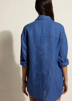 Beachwear^Calzedonia Linen Shirt 504C - Midnight Blue