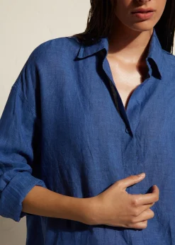 Beachwear^Calzedonia Linen Shirt 504C - Midnight Blue