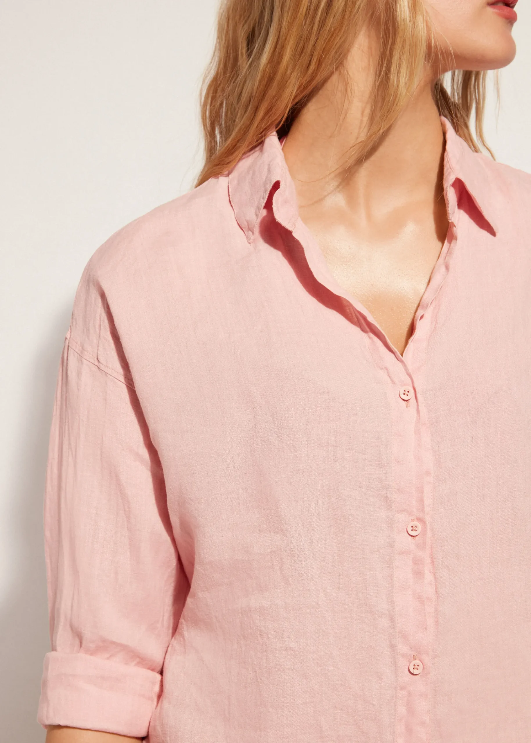 Beachwear^Calzedonia Linen Shirt 723C - Light Rose