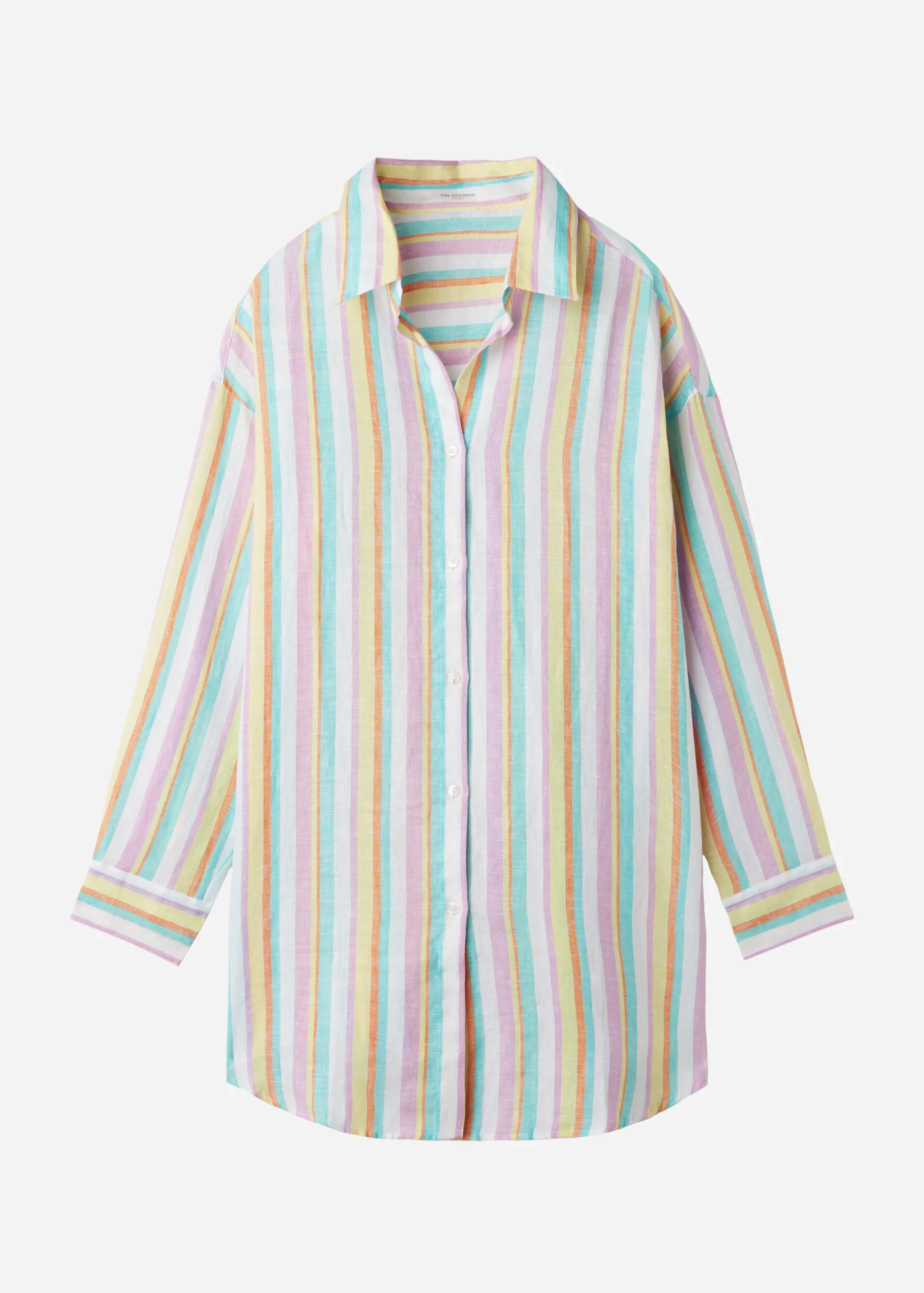 Beachwear^Calzedonia Linen Shirt 673C - Multicoloured Stripes