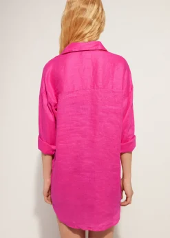 Beachwear^Calzedonia Linen Shirt 614C - Bright Pink