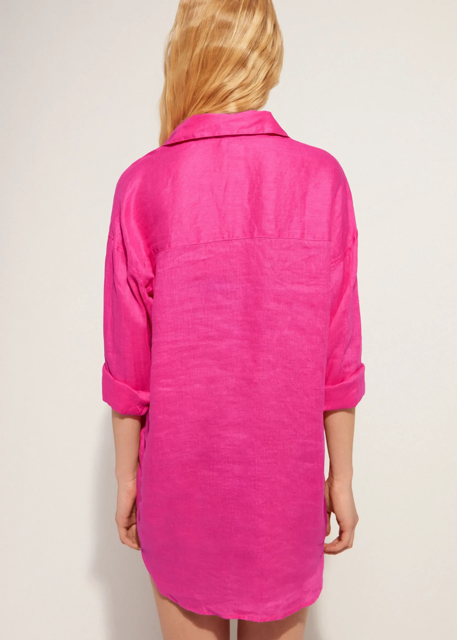 Beachwear^Calzedonia Linen Shirt 614C - Bright Pink