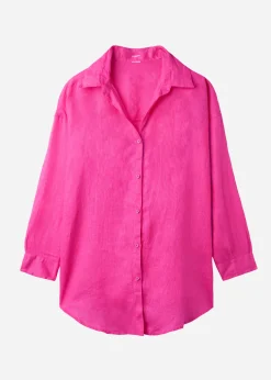 Beachwear^Calzedonia Linen Shirt 614C - Bright Pink