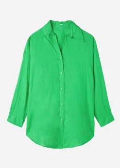 Beachwear^Calzedonia Linen Shirt 615C - Shiny Green