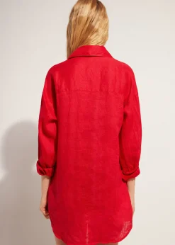 Beachwear^Calzedonia Linen Shirt 645C - Summer Red