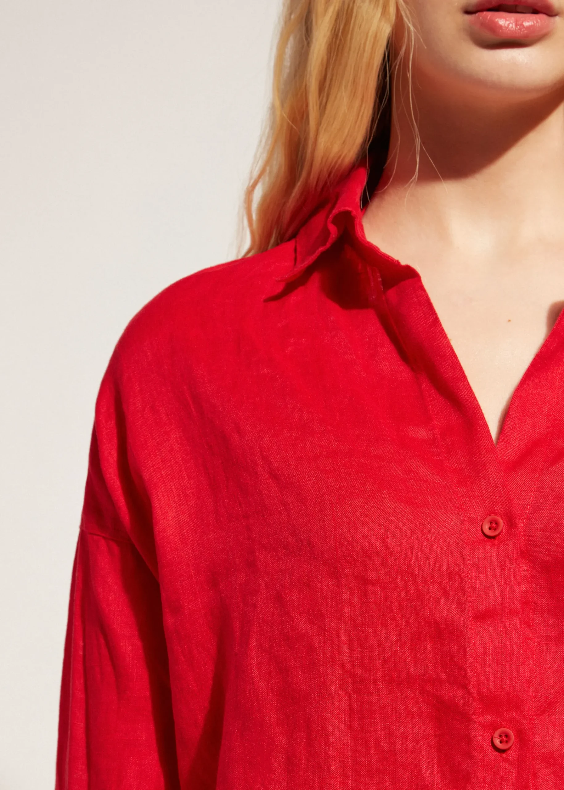 Beachwear^Calzedonia Linen Shirt 645C - Summer Red