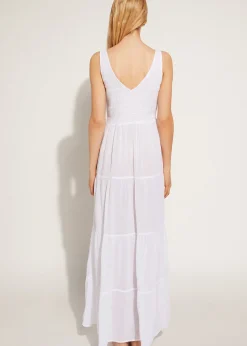 Beachwear^Calzedonia Long Dress With Flounced Skirt 01 - White