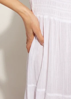 Beachwear^Calzedonia Long Dress With Flounced Skirt 01 - White