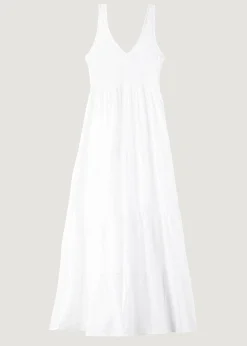 Beachwear^Calzedonia Long Dress With Flounced Skirt 01 - White