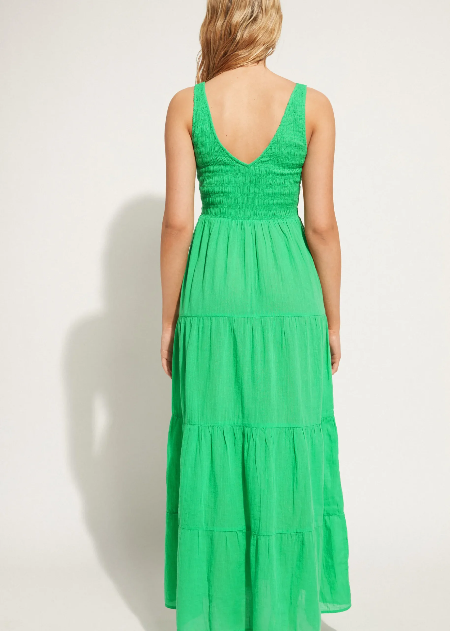Beachwear^Calzedonia Long Dress With Flounced Skirt 615C - Shiny Green