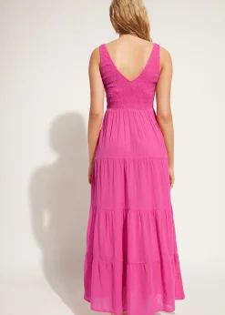 Beachwear^Calzedonia Long Dress With Flounced Skirt 614C - Bright Pink