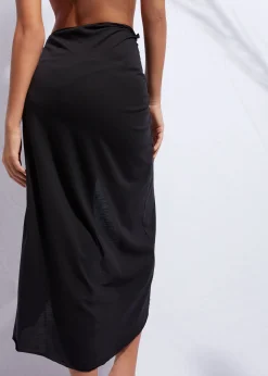 Beachwear^Calzedonia Long Wraparound Sarong 06 - Black