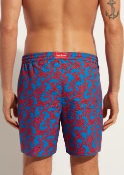 Boxer Shorts^Calzedonia Men's Boxer Swim Shorts Formentera 653C - Orange Coral