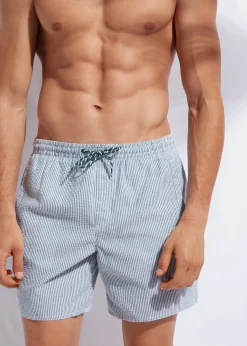 Boxer Shorts^Calzedonia Men's Boxer Swim Shorts Formentera 350C - River Green/White