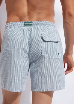 Boxer Shorts^Calzedonia Men's Boxer Swim Shorts Formentera 350C - River Green/White