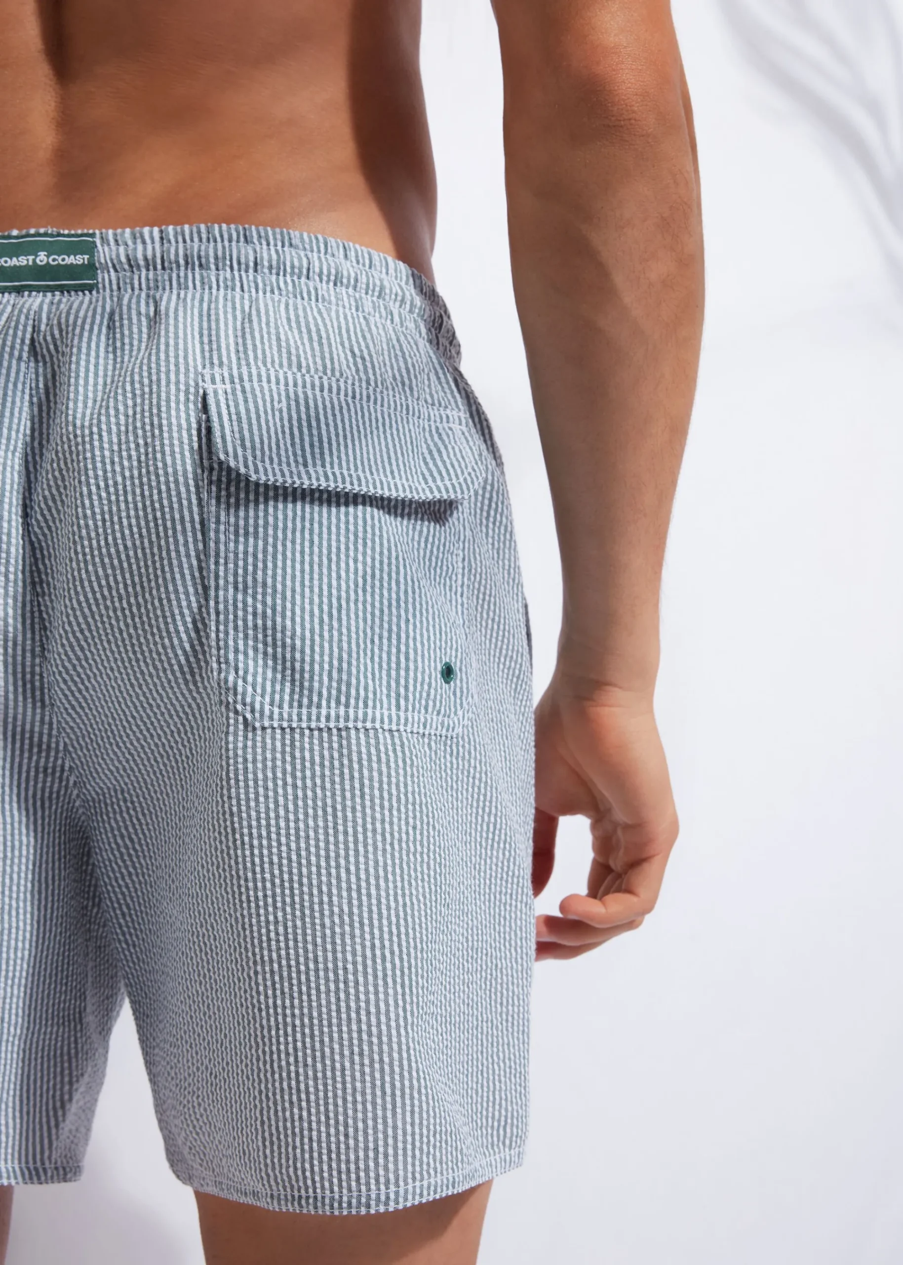 Boxer Shorts^Calzedonia Men's Boxer Swim Shorts Formentera 350C - River Green/White