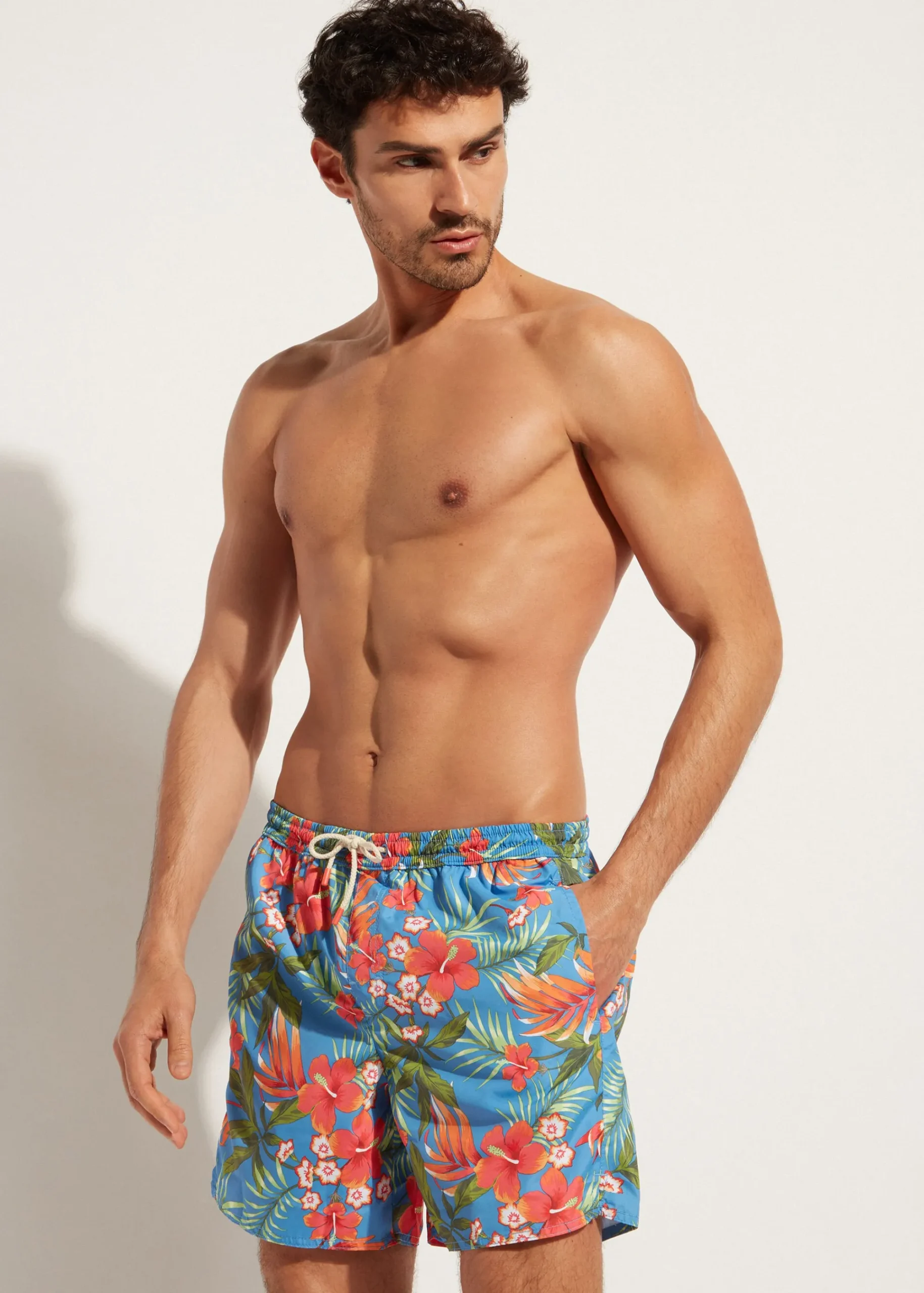 Boxer Shorts^Calzedonia Men's Boxer Swim Shorts Formentera 642C - Jungle Flowers