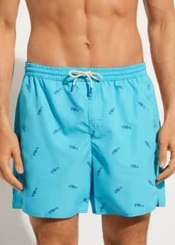 Boxer Shorts^Calzedonia Men's Boxer Swim Shorts Formentera 661C - Seahorse Pattern