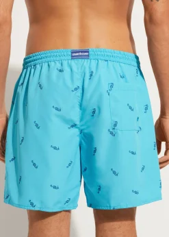 Boxer Shorts^Calzedonia Men's Boxer Swim Shorts Formentera 661C - Seahorse Pattern