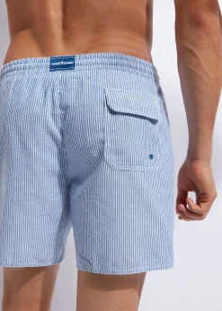 Boxer Shorts^Calzedonia Men's Boxer Swim Shorts Formentera 351C - Hyper Blue/White