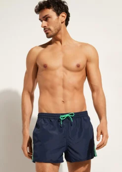 Boxer Shorts^Calzedonia Men's Boxer Swim Shorts Ibiza Eco 666C - Dark Blue Panel
