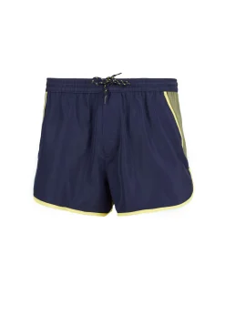 Boxer Shorts^Calzedonia Men's Boxer Swim Shorts Venice Beach 226C - Dark Blue/Serpent Green/Lemon Yellow