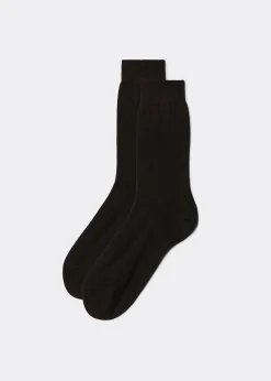 Short Socks^Calzedonia Men's Crew Socks With Cashmere 015 - Brown