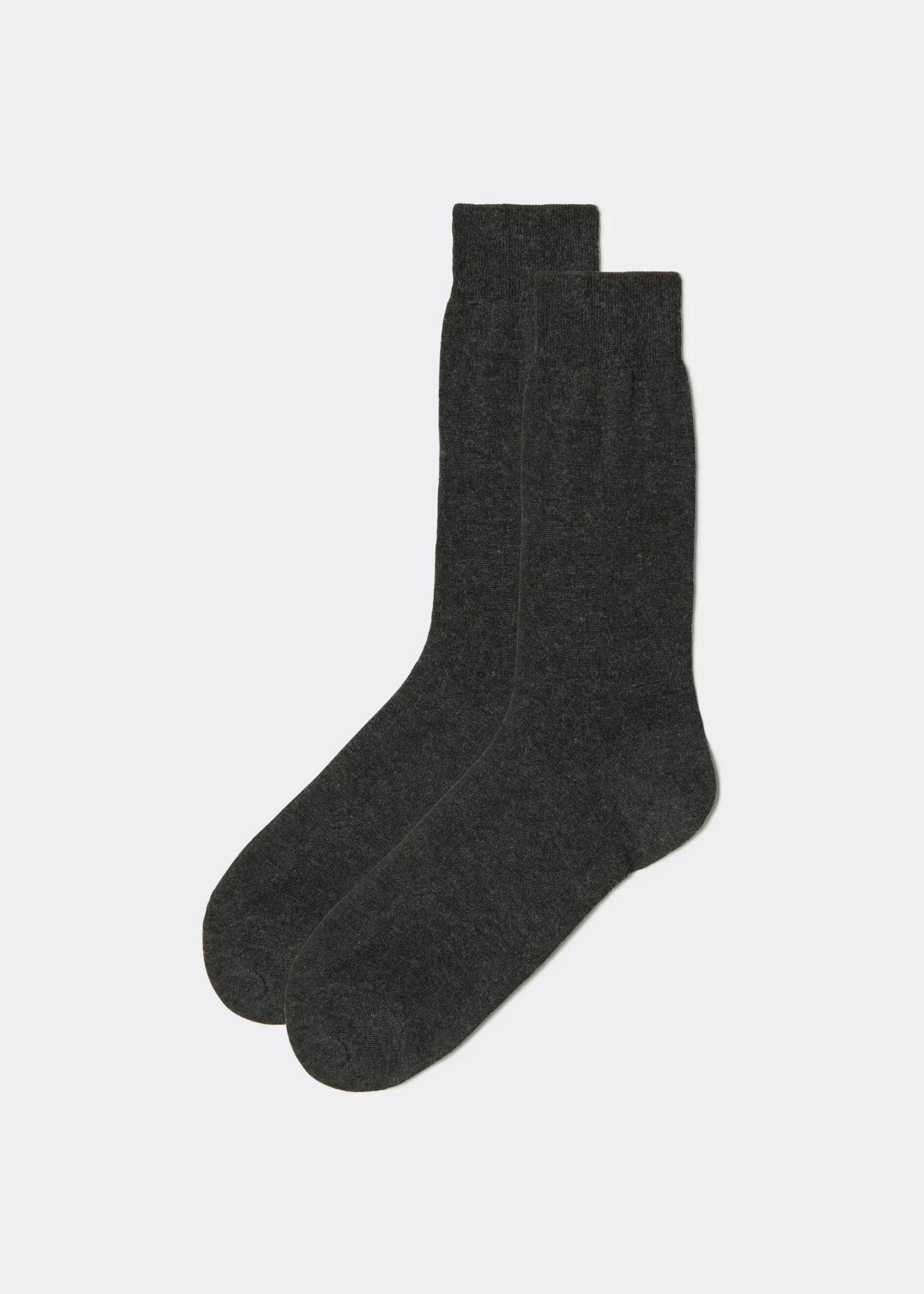 Short Socks^Calzedonia Men's Crew Socks With Cashmere 020 - Anthracite Grey Blend