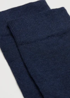 Short Socks^Calzedonia Men's Crew Warm Cotton Socks 767 - Dark Denim Blue