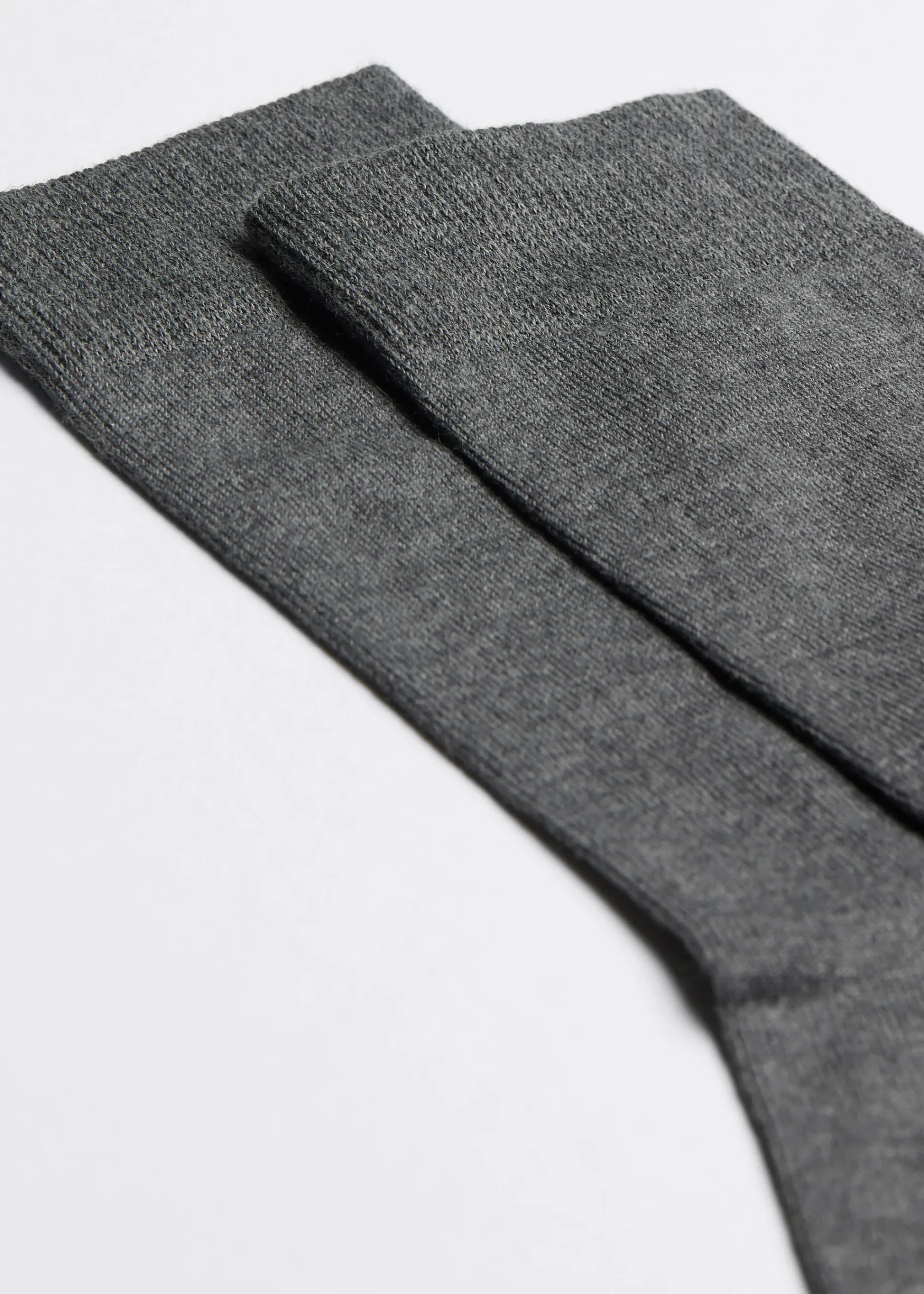 Short Socks^Calzedonia Men's Crew Warm Cotton Socks 042 - Mid Grey Blend