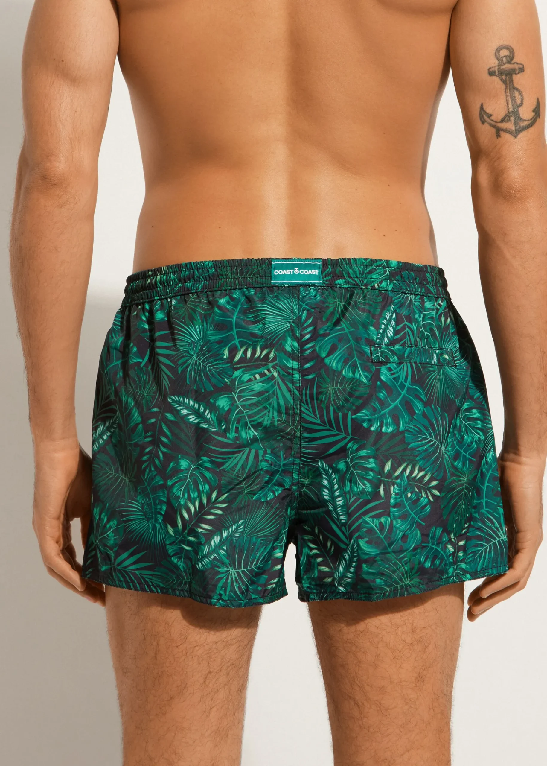 Boxer Shorts^Calzedonia Men's Ibiza Patterned Boxer Swim Shorts 679C - Dark Leaves
