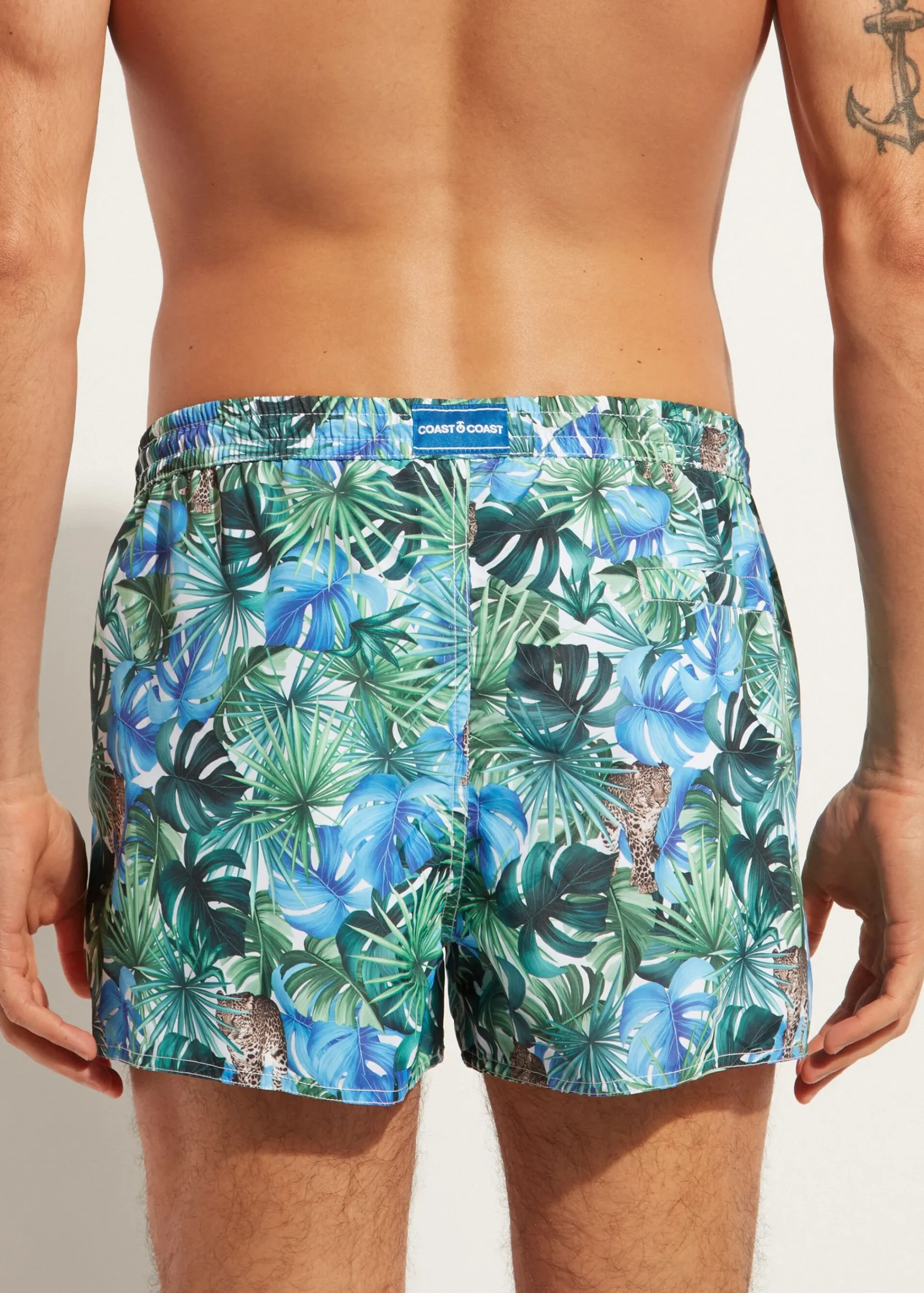 Boxer Shorts^Calzedonia Men's Ibiza Patterned Boxer Swim Shorts 678C - Jungle Pattern