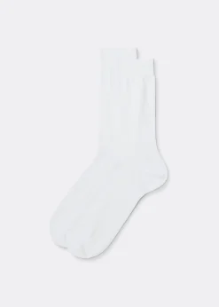 Short Socks^Calzedonia Men's Lisle Thread Short Socks 001 - White