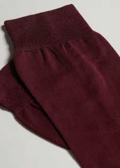 Short Socks^Calzedonia Men's Lisle Thread Short Socks 810 - Burgundy Red