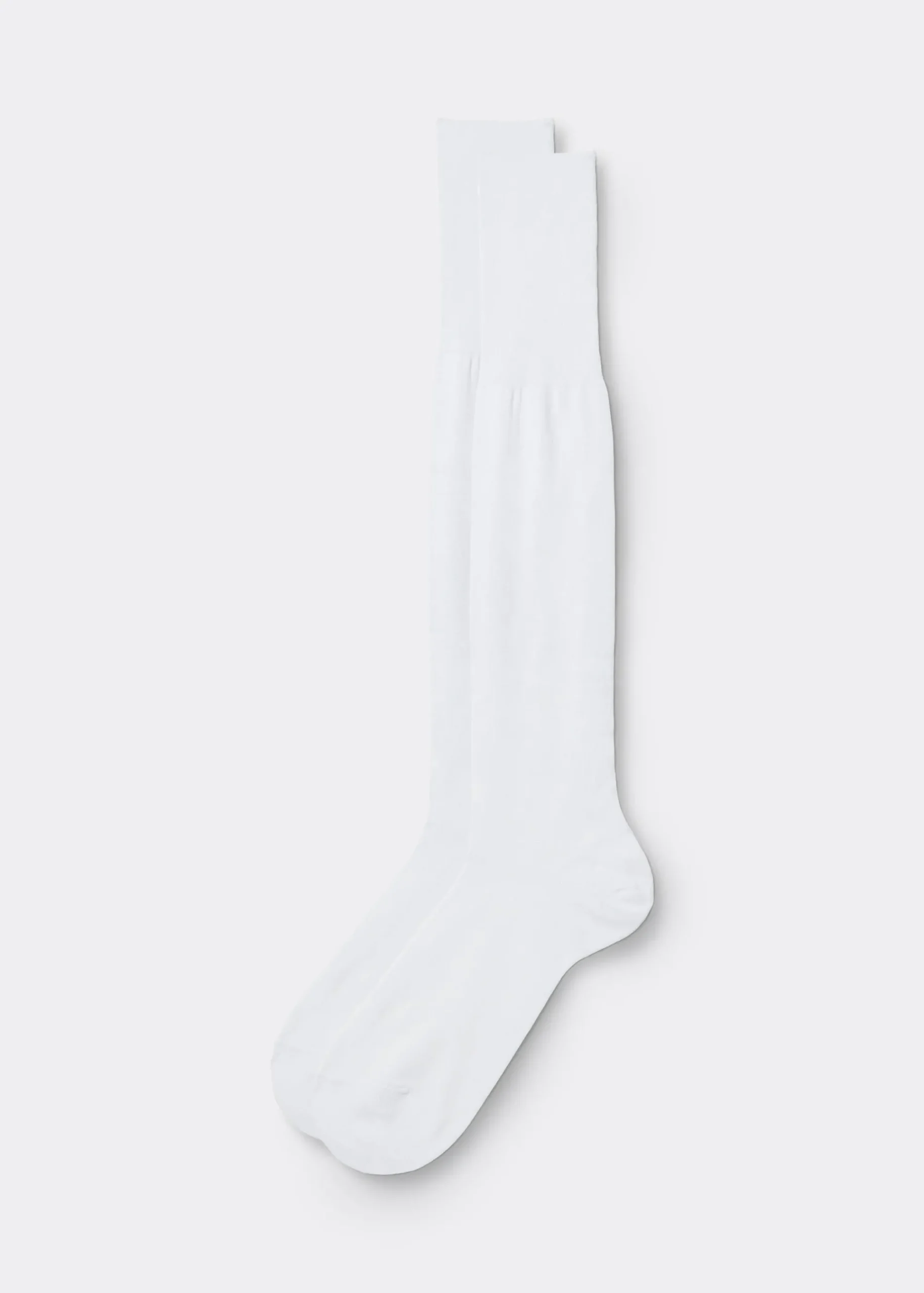 Long Socks^Calzedonia Men's Long Lisle Thread Socks 001 - White