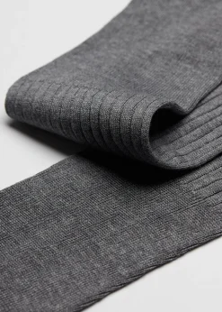 Long Socks^Calzedonia Men's Long Ribbed Lisle Thread Socks 031 - Grey Blend