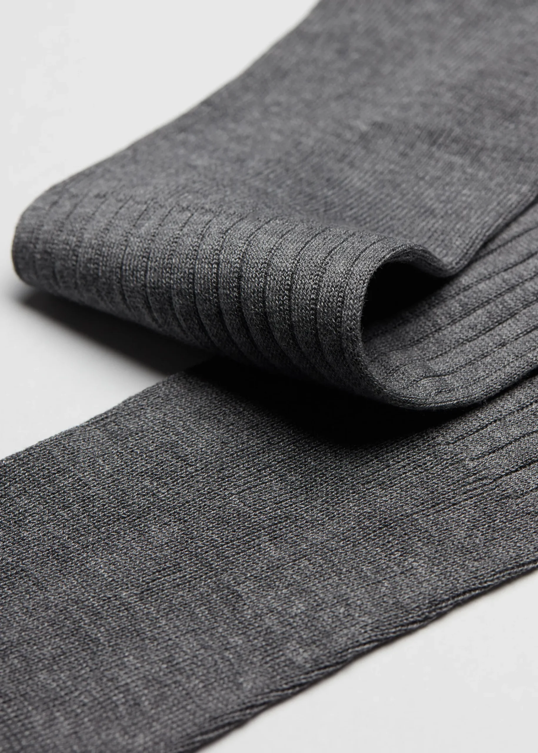 Long Socks^Calzedonia Men's Long Ribbed Lisle Thread Socks 031 - Grey Blend