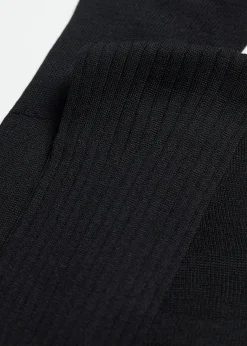 Long Socks^Calzedonia Men's Long Ribbed Lisle Thread Socks 019 - Black