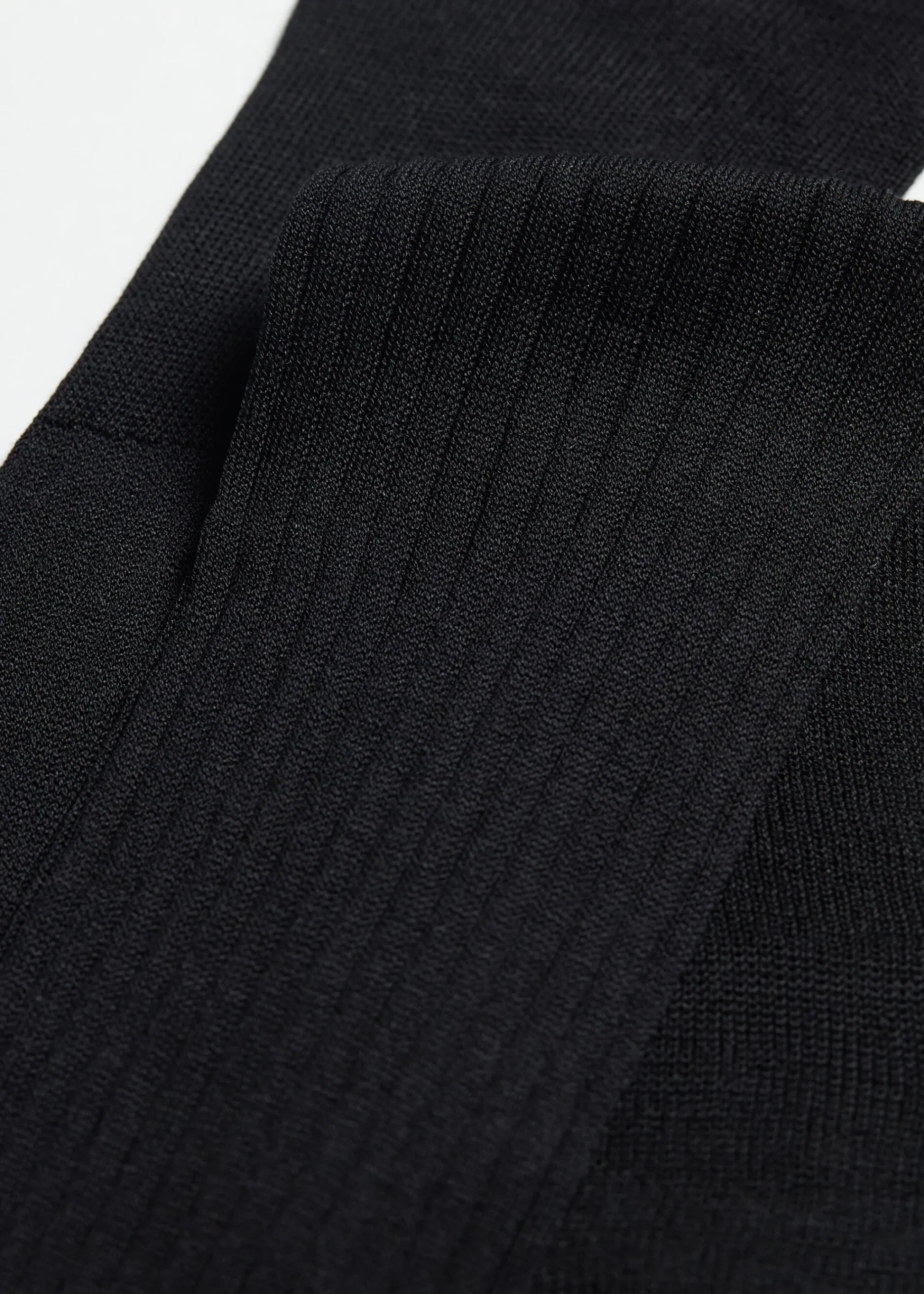 Long Socks^Calzedonia Men's Long Ribbed Lisle Thread Socks 019 - Black