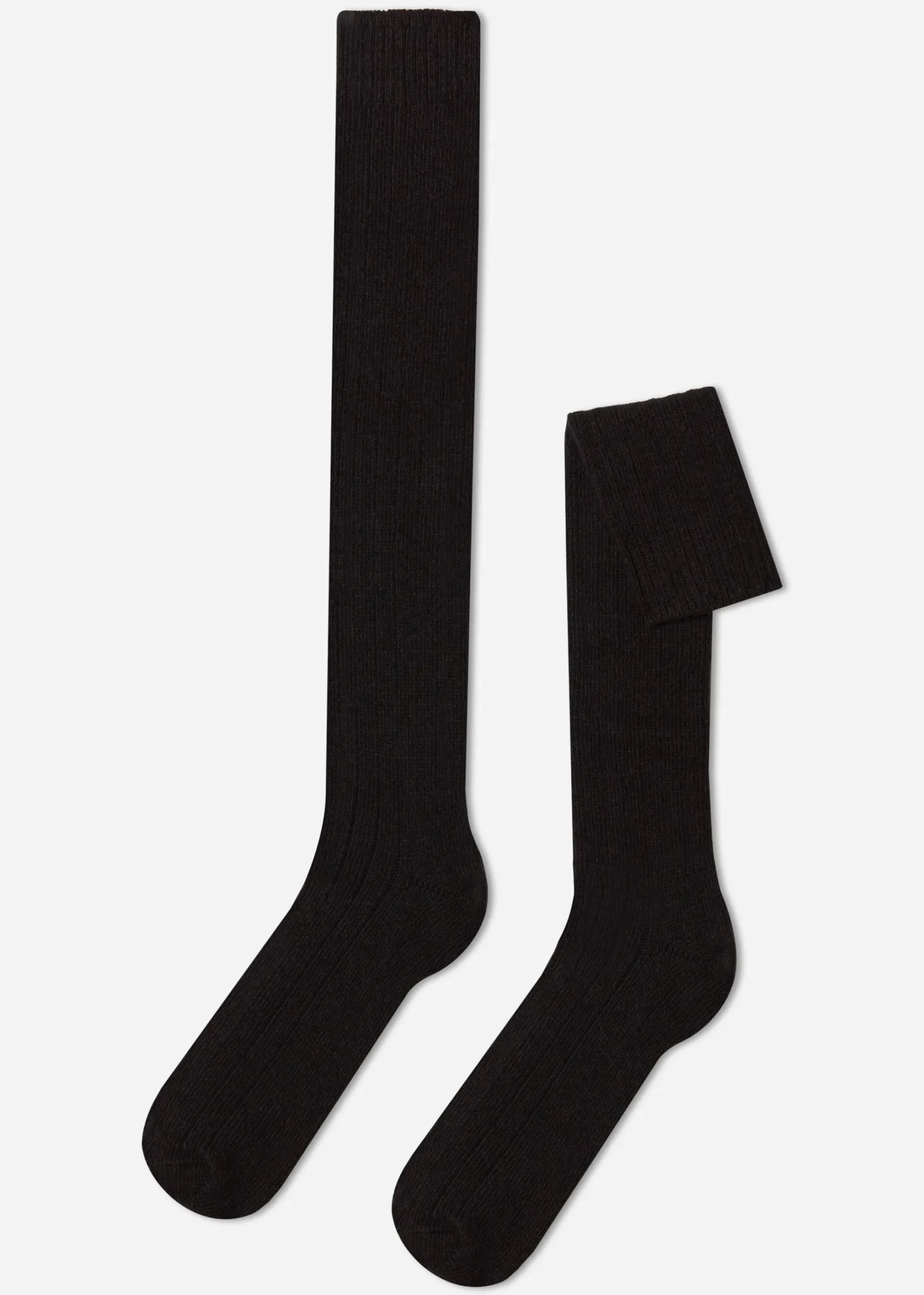 Long Socks^Calzedonia Men's Long Ribbed Socks With Wool And Cashmere 015 - Brown