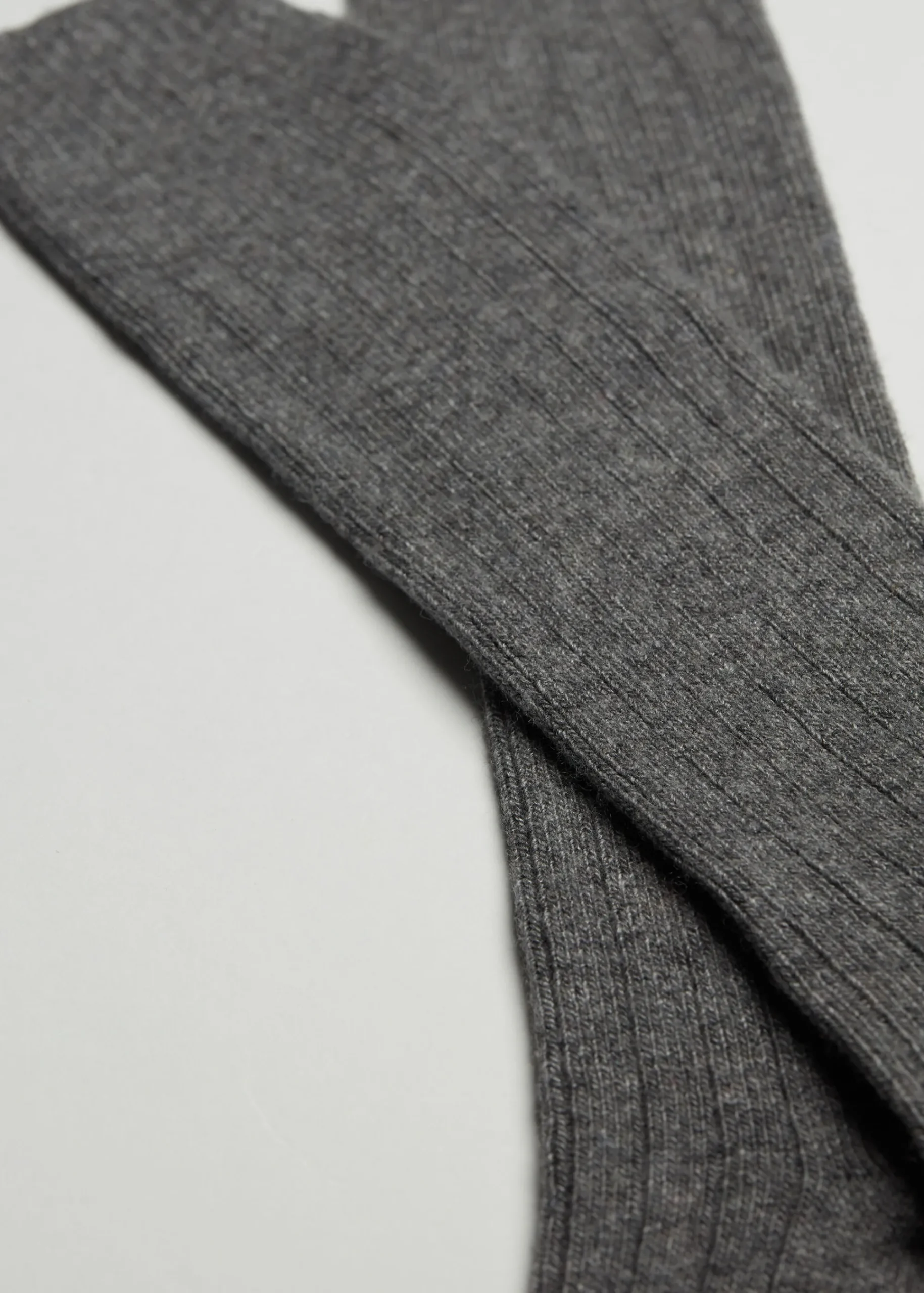 Long Socks^Calzedonia Men's Long Ribbed Socks With Wool And Cashmere 042 - Mid Grey Blend