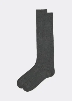 Long Socks^Calzedonia Men's Long Socks With Cashmere 042 - Mid Grey Blend