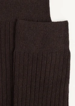 Short Socks^Calzedonia Men's Ribbed Cashmere Short Socks 9567 - Ch-Costa Marrone