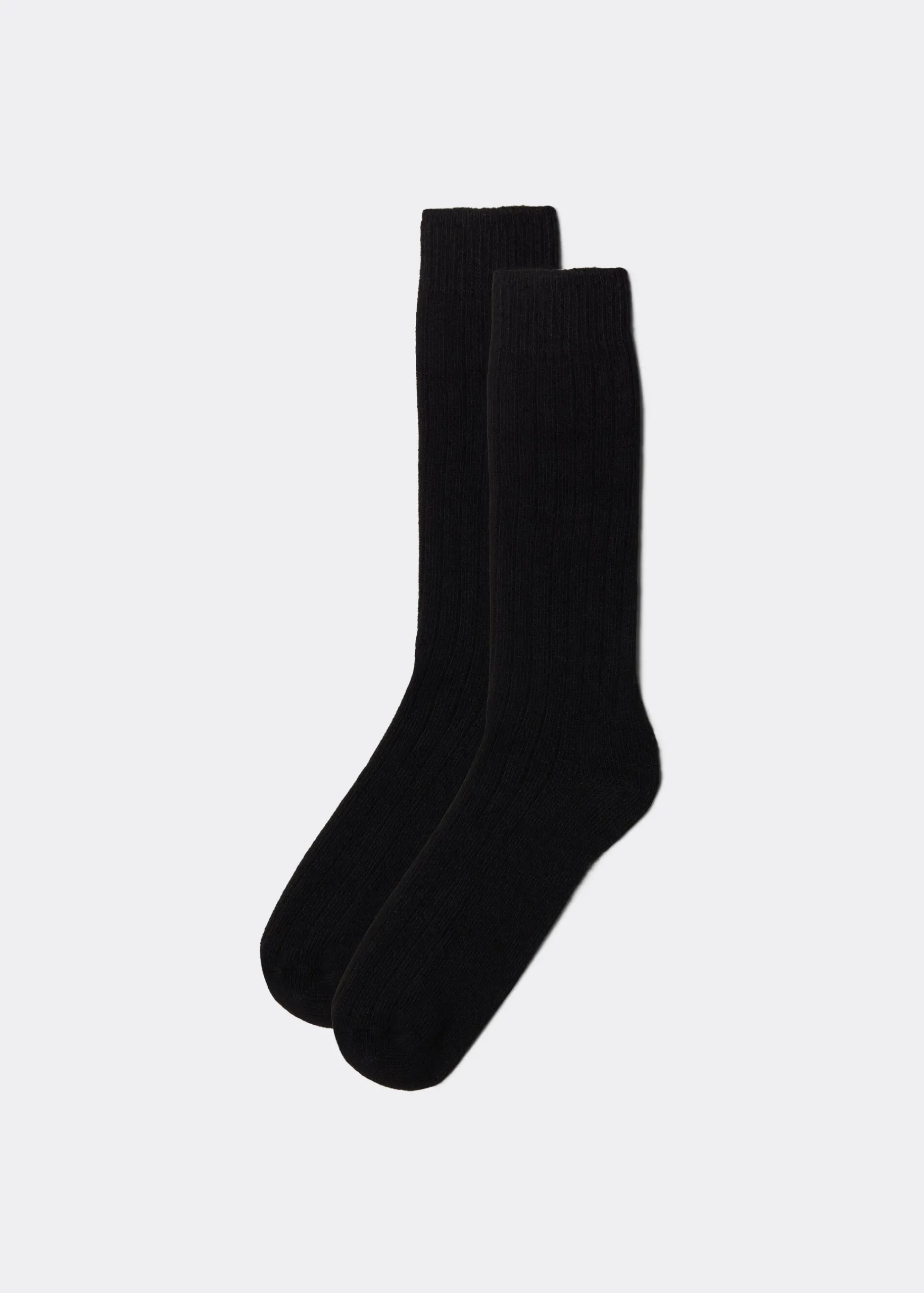 Short Socks^Calzedonia Men's Short Ribbed Socks With Wool And Cashmere 019 - Black