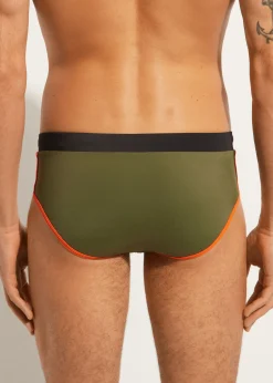 Briefs^Calzedonia Men's Swim Briefs Malindi 652C - Savannah Green