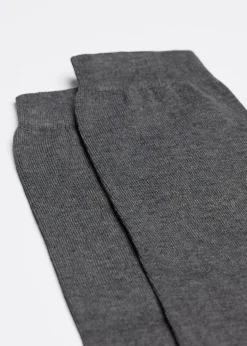 Long Socks^Calzedonia Men's Warm Cotton Long Socks 042 - Mid Grey Blend