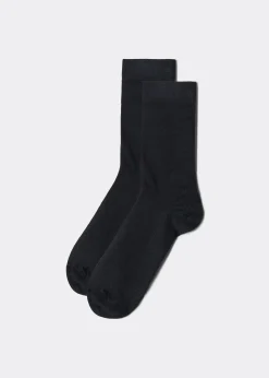 Short Socks^Calzedonia Men's Wool And Cotton Crew Socks 016 - Blue