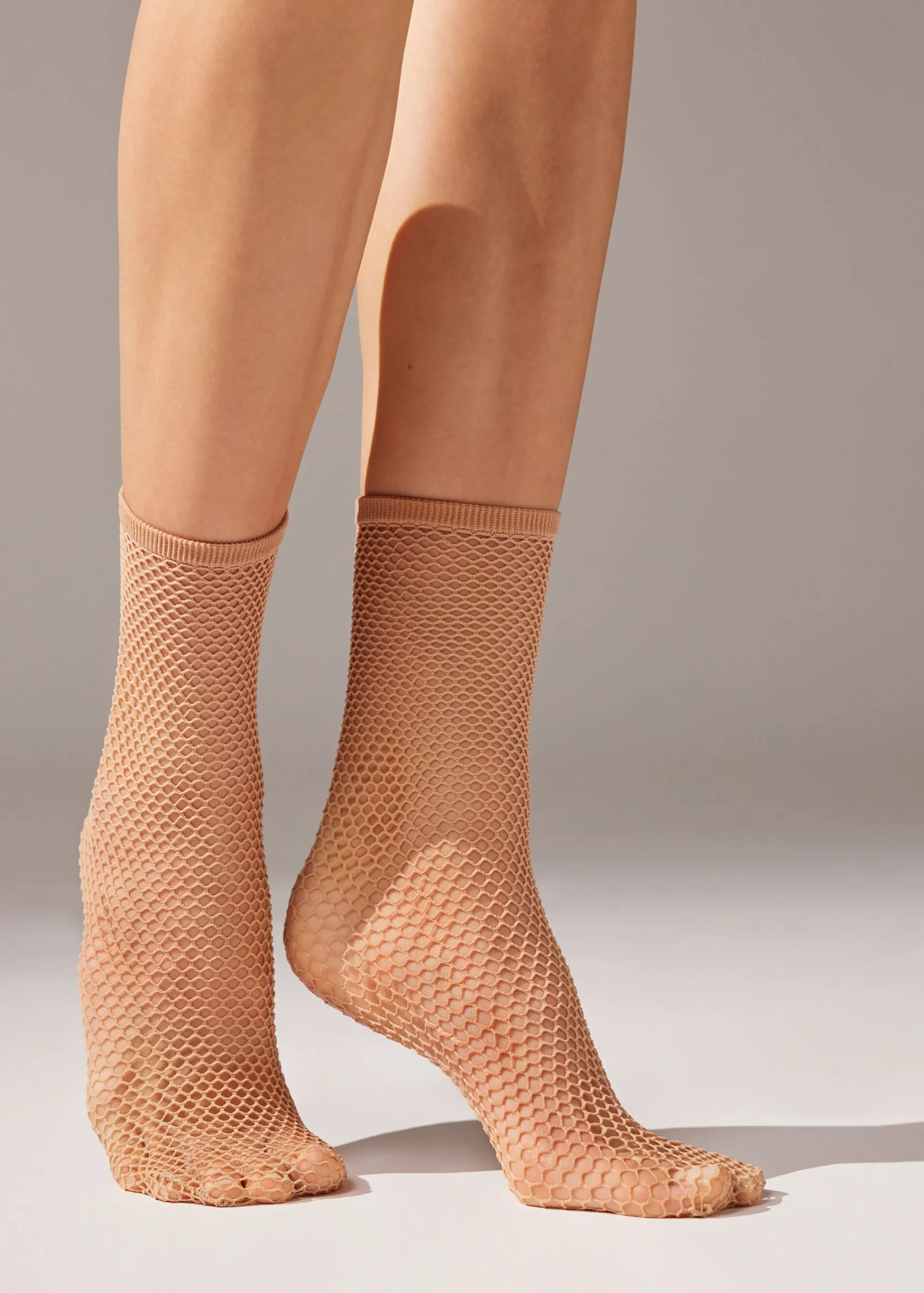 Short Socks^Calzedonia Mesh Socks 3911 - Natural Fishnet